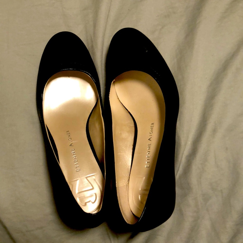 beautiful black heels from Etienne Algner there used but in amazing condition